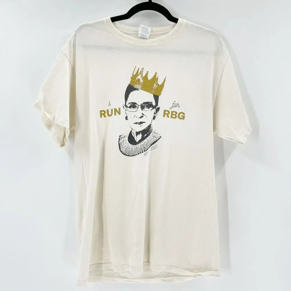 Urban Outfitters RBG Graphic T Shirt Womens Size M Off White Crew Neck Crown